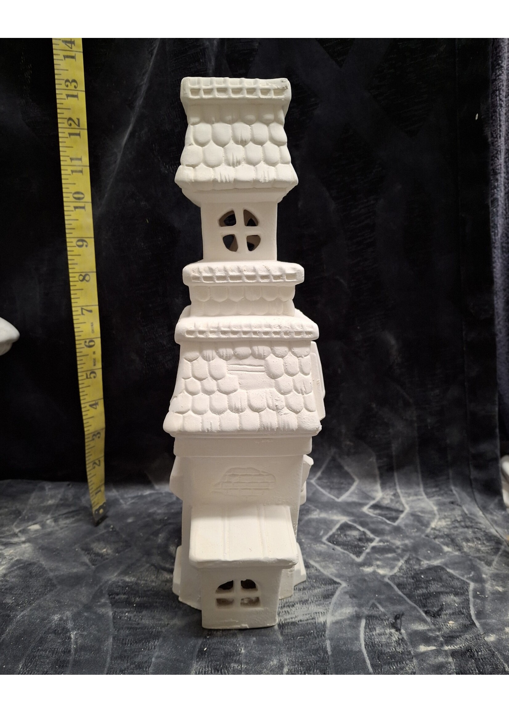 Creative Kreations Ceramics and Gifts Haunted Mansion 13" Ceramic Bisque, Ready to Paint