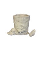 Strawberry Seed Packet Vase 6" glazed inside ready to paint