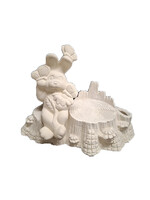 Creative Kreations Ceramics and Gifts Bunny on stump box ceramic bisque, ready to paint