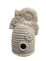 Creative Kreations Ceramics and Gifts Bee Hive (Skep) Birdhouse ceramic bisque, ready to paint