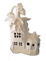 Creative Kreations Ceramics and Gifts Fuchsia Farm and Berry Stand Fairy House 11" Ceramic Bisque ready to paint