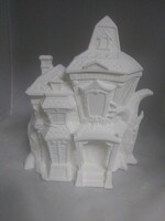 Creative Kreations Ceramics and Gifts Haunted House Canister 14" x 12"  Ceramic Bisque, Ready to Paint, Glazed Inside