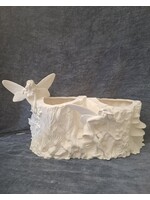 Creative Kreations Ceramics and Gifts Fairy Double Planter 9" x 15" Ceramic Bisque, Ready to Paint