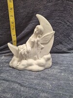 Creative Kreations Ceramics and Gifts Fairy on Moon 7.5" Ceramic Bisque, Ready to Paint