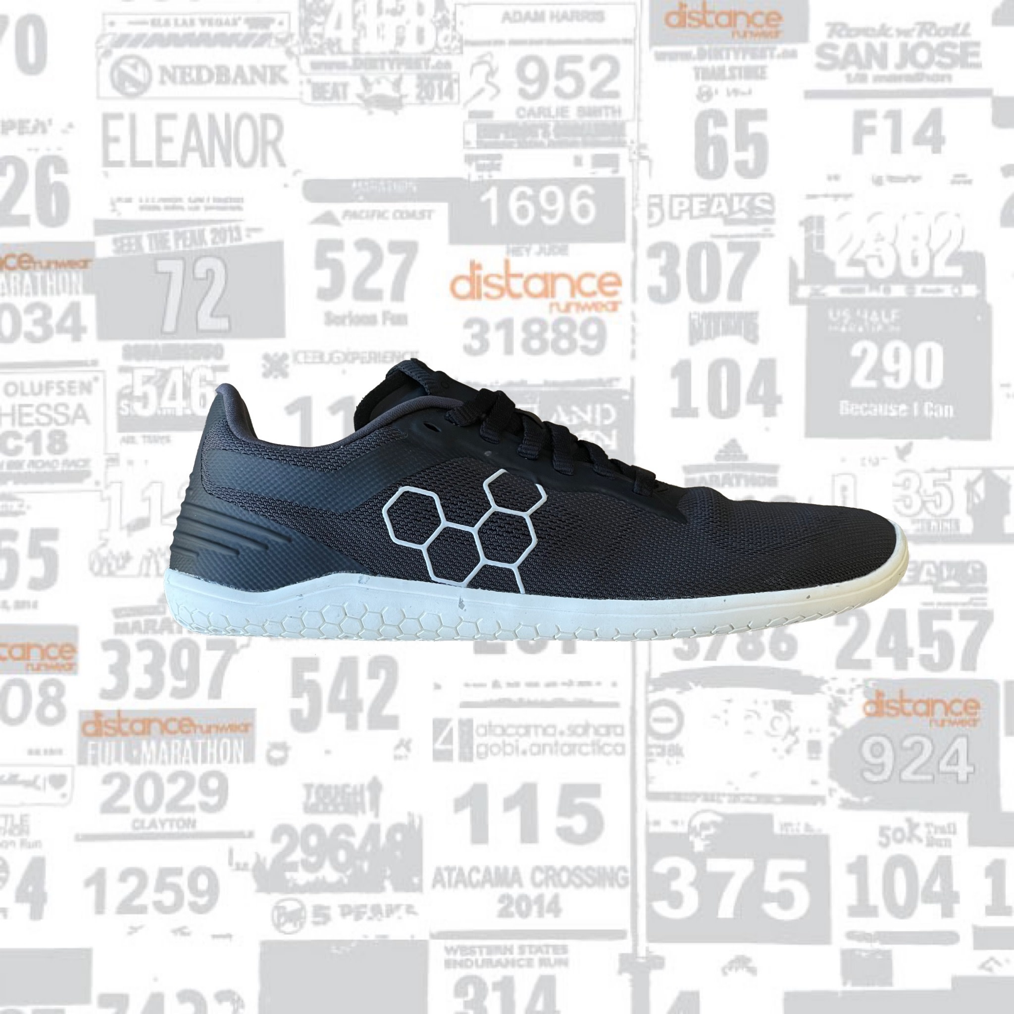 Vivobarefoot Women/'s Geo Racer II Obsidian White