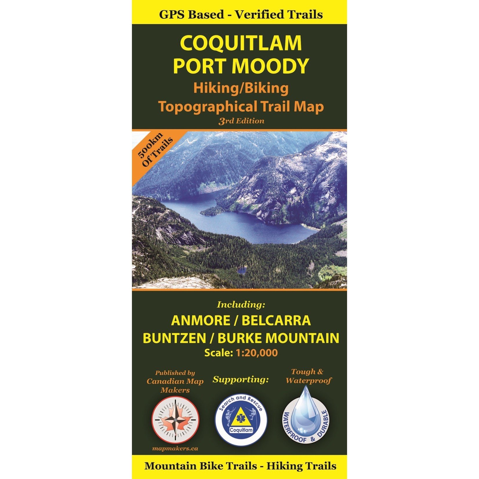 Canadian Map Makers Coquitlam, Port Moody Trail Running Map