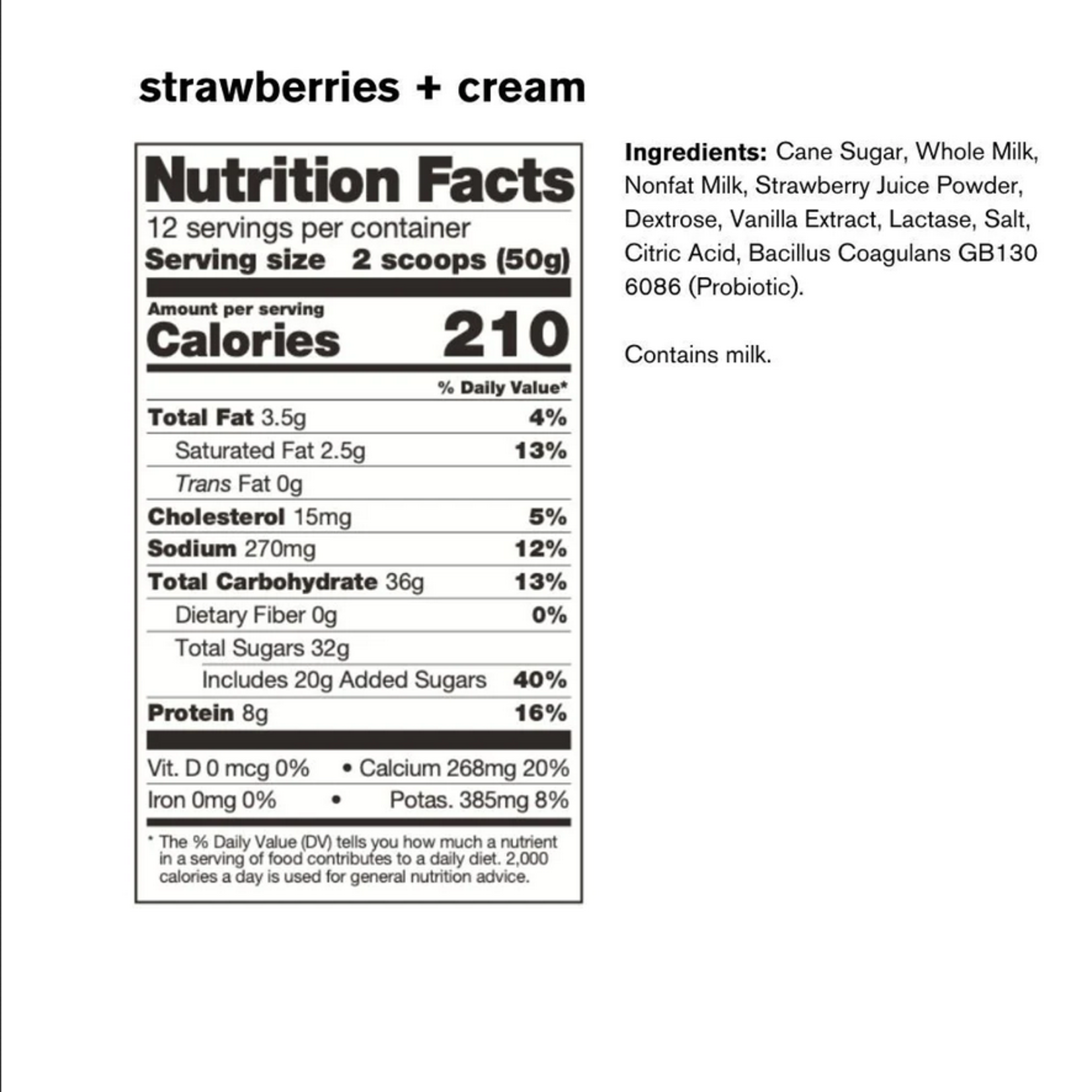 Skratch Labs Skratch Labs Recovery Drink mix Strawberries/Cream 12 servings