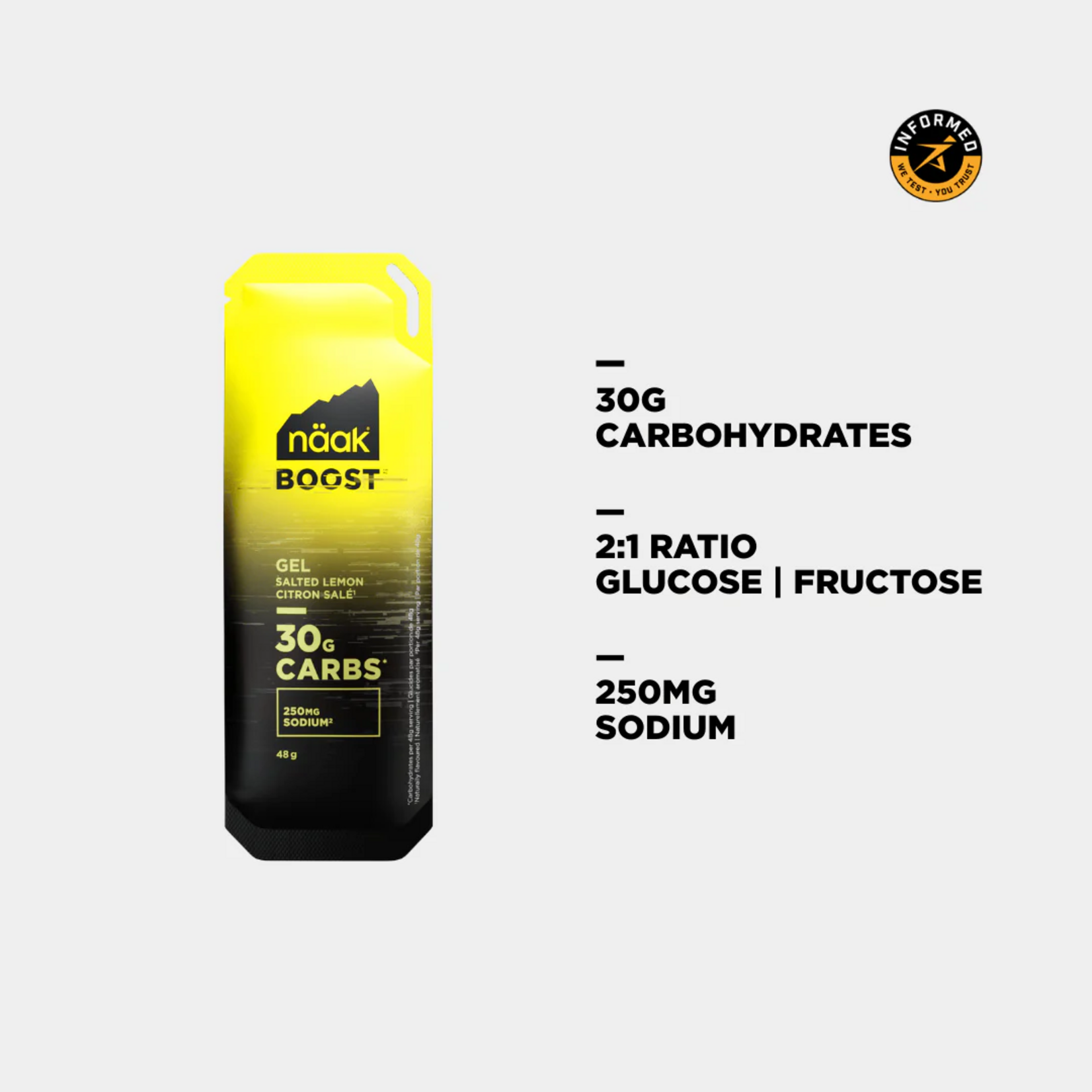 Naak Naak Boost Energy Gel 30 Salted Lemon single