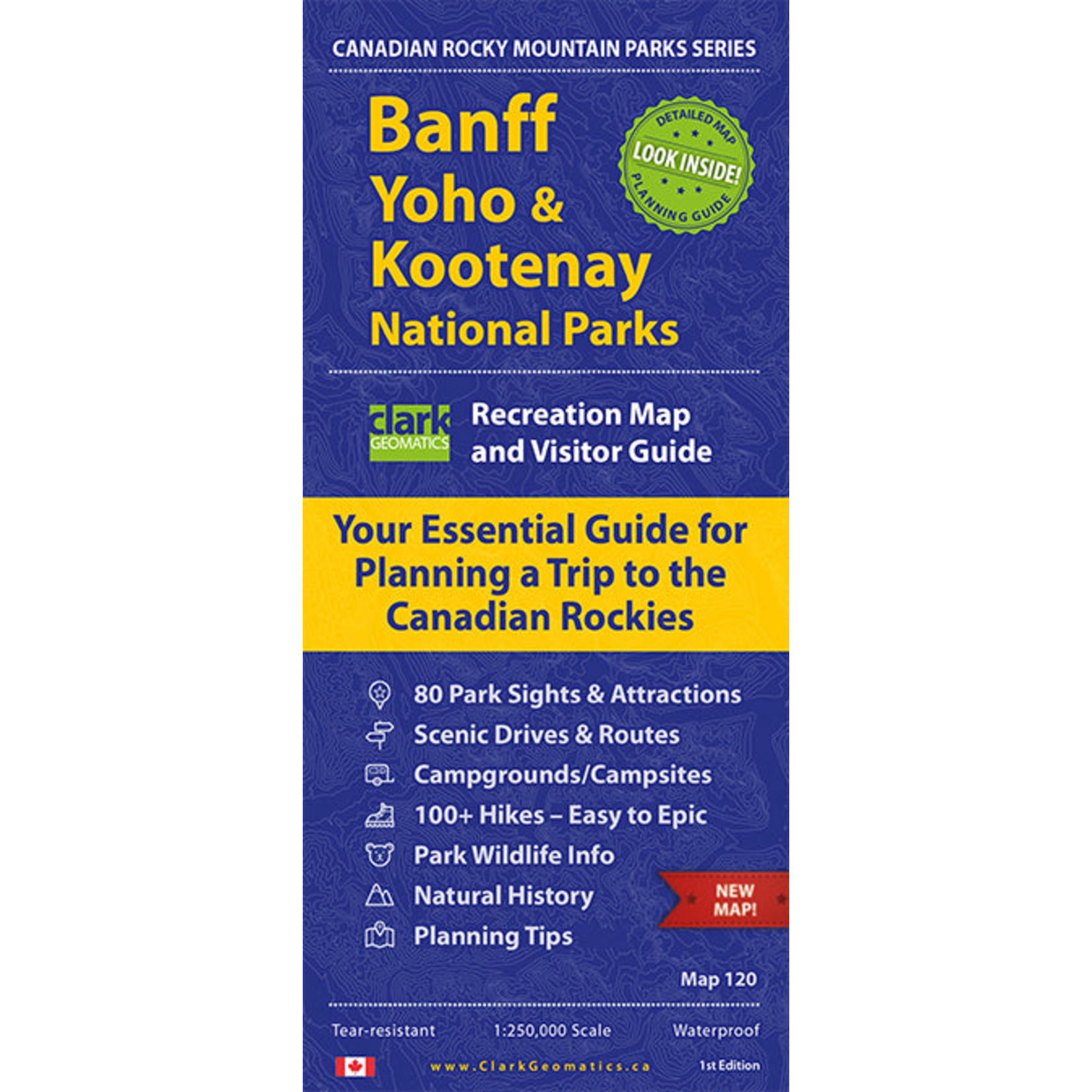 Clark Geomatics Clark Geomatics Banff, Yoho & Kootenay Parks Map