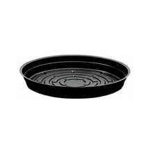 Saucers Black Plastic