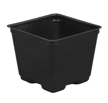 Gro Pro Square Plastic Pot Black 4"