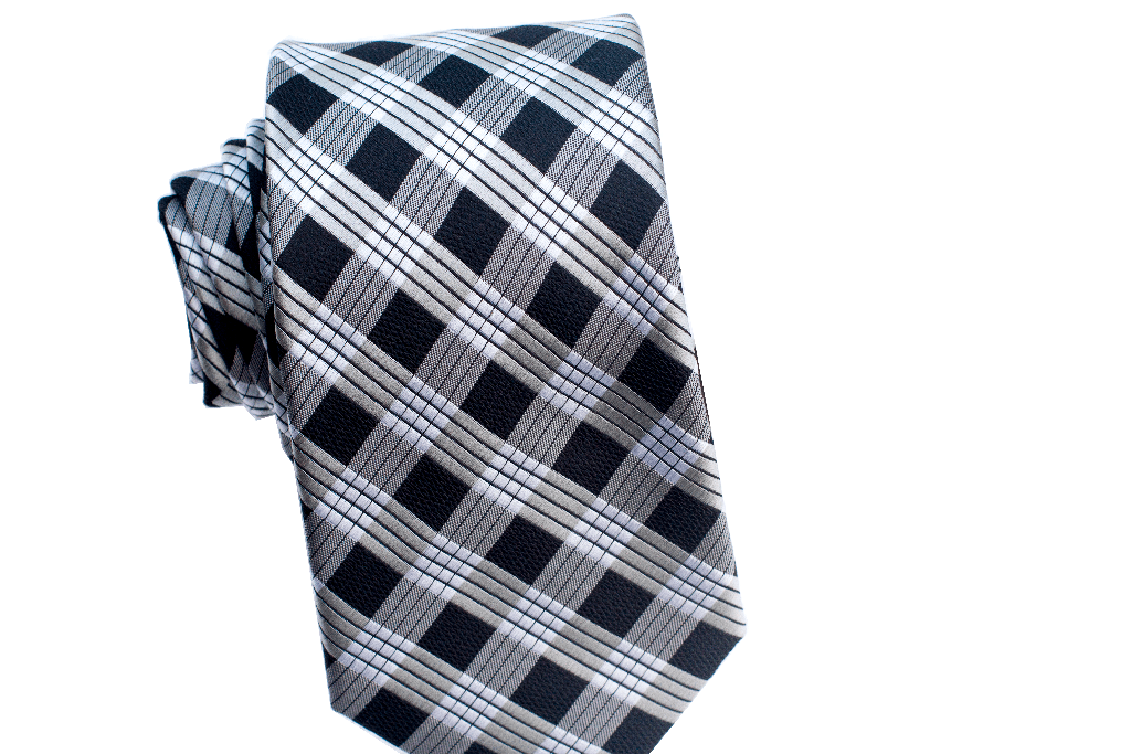 Pineapple Palaka Palaka Black: Modern Necktie