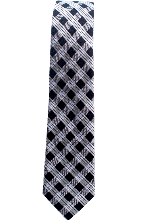 Pineapple Palaka Palaka Black: Modern Necktie