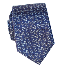 Pineapple Palaka Honu Blue v3: Modern Silk Necktie