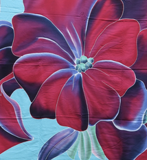 Angela Tisseraud CARMEN RED/TURQUOISE: HAND PAINTED PAREO