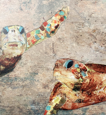 John Baran HONU PAIR, 9X12 PRINT ON WOOD