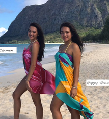 Angela Tisseraud HAPPY HAWAII: HAND PAINTED PAREO