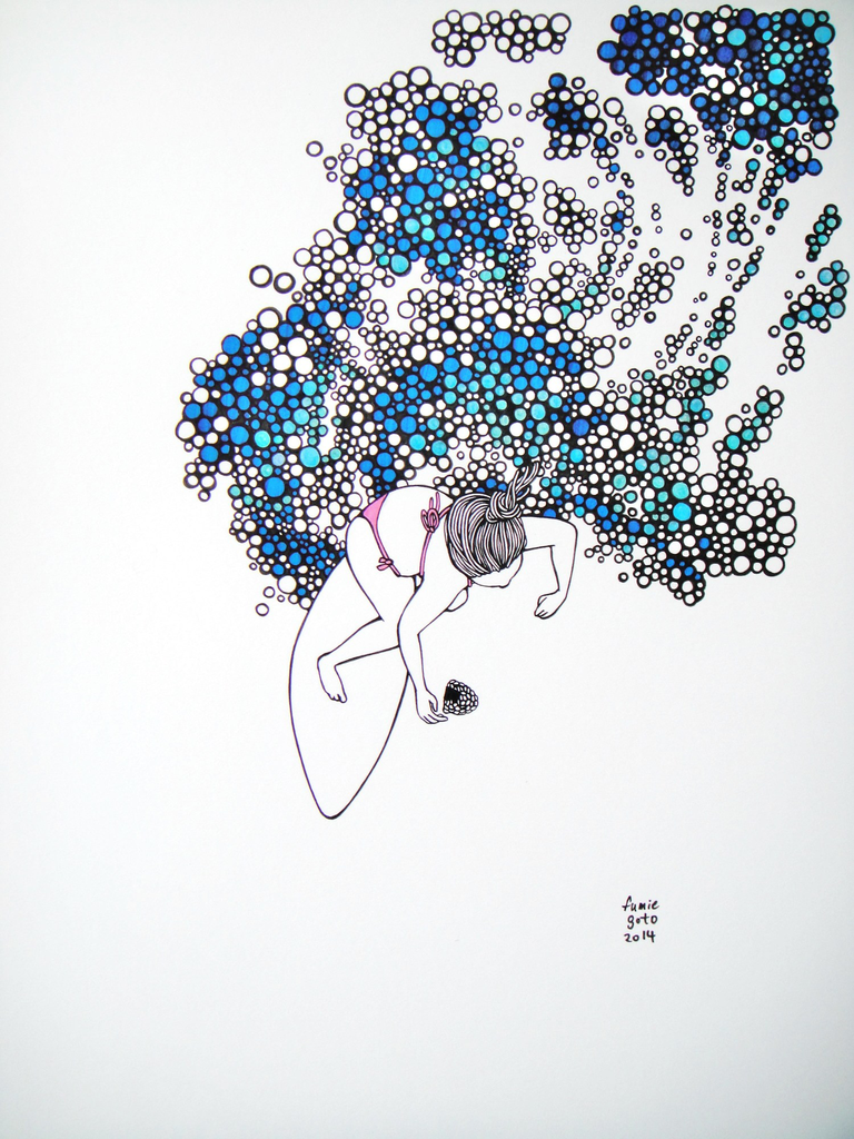 Kris Goto Splash, 11”x14” Matted Art Print