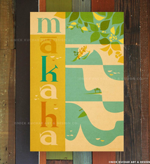 Nick Kuchar 12X18 RETRO TRAVEL PRINT: MAKAHA