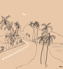 Margie Rice ROAD LESS TRAVELED - 12X12 MATTED PRINT