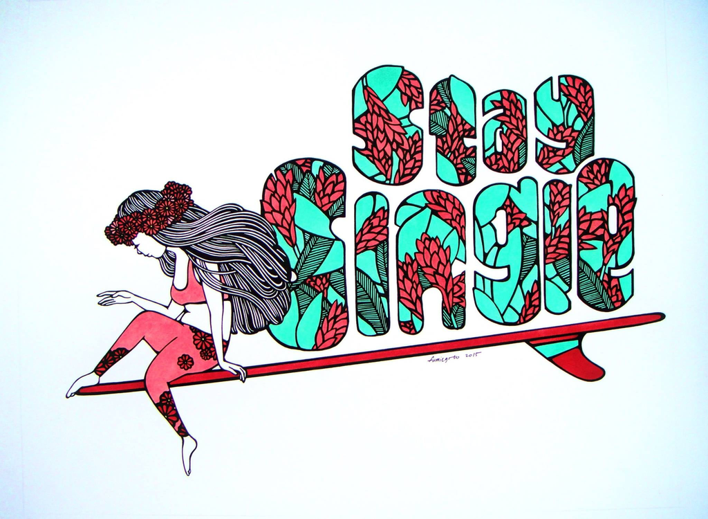 Kris Goto Stay Single, 11”x14” Matted Art Print