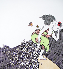 Kris Goto Hungry, 11”x14” Matted Art Print