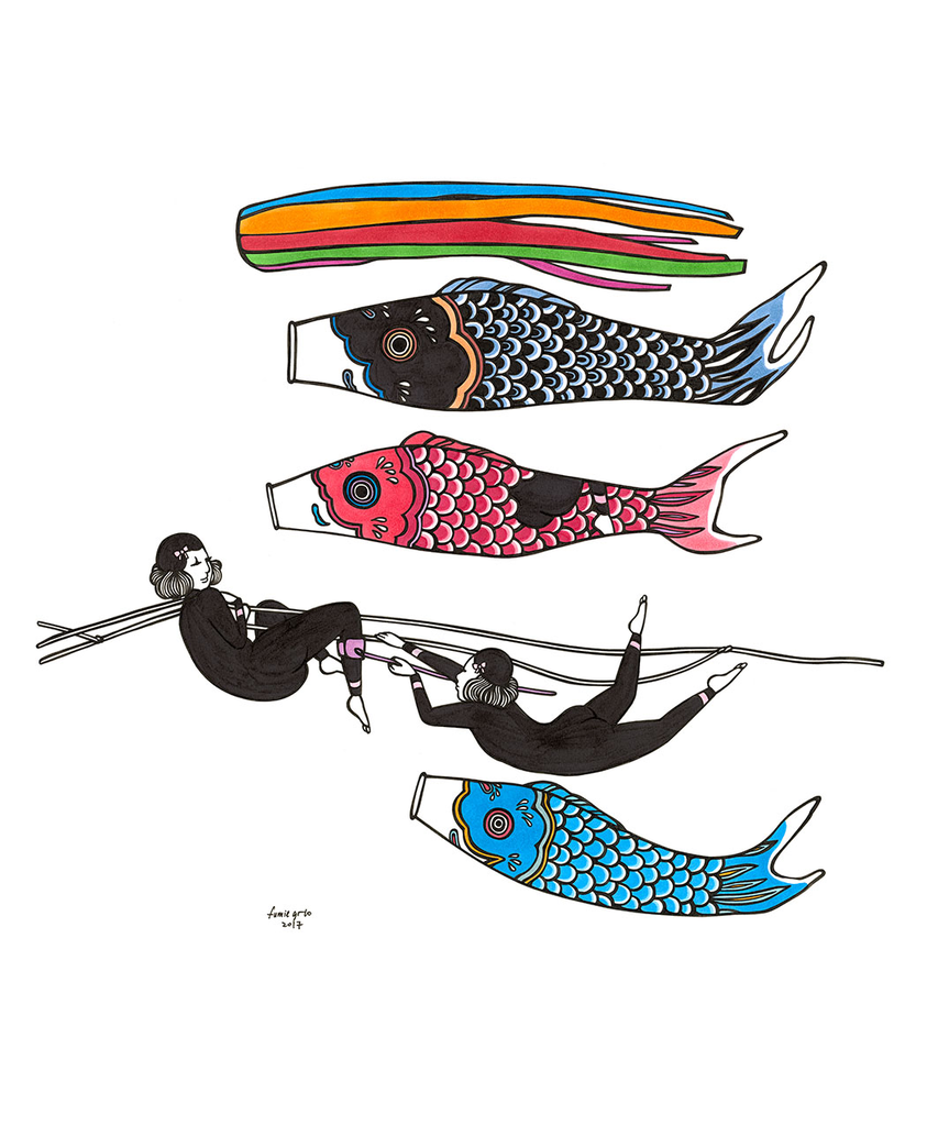 Kris Goto Koi, 11”x14” Matted Art Print