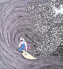 Kris Goto Barrel, 11”x14” Matted Art Print