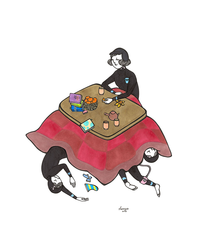 Kris Goto Kotatsu, 11”x14” Matted Art Print
