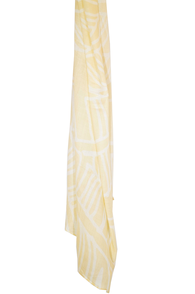 Pineapple Palaka MAIA WHITE/PINEAPPLE YELLOW SCARF