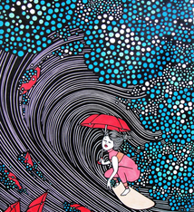 Kris Goto Umbrellas, 11”x14” Matted Art Print