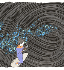 Kris Goto Poke Bowl,  11”x14” Matted Art Print