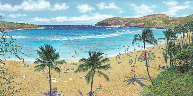 Carol Collette Hanauma Bay, 7”x14” Gallery Wrap Giclee on Canvas