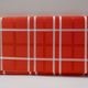 Leina Aonuma ORANGE/WHITE CRISS CROSS: OBI CLUTCH