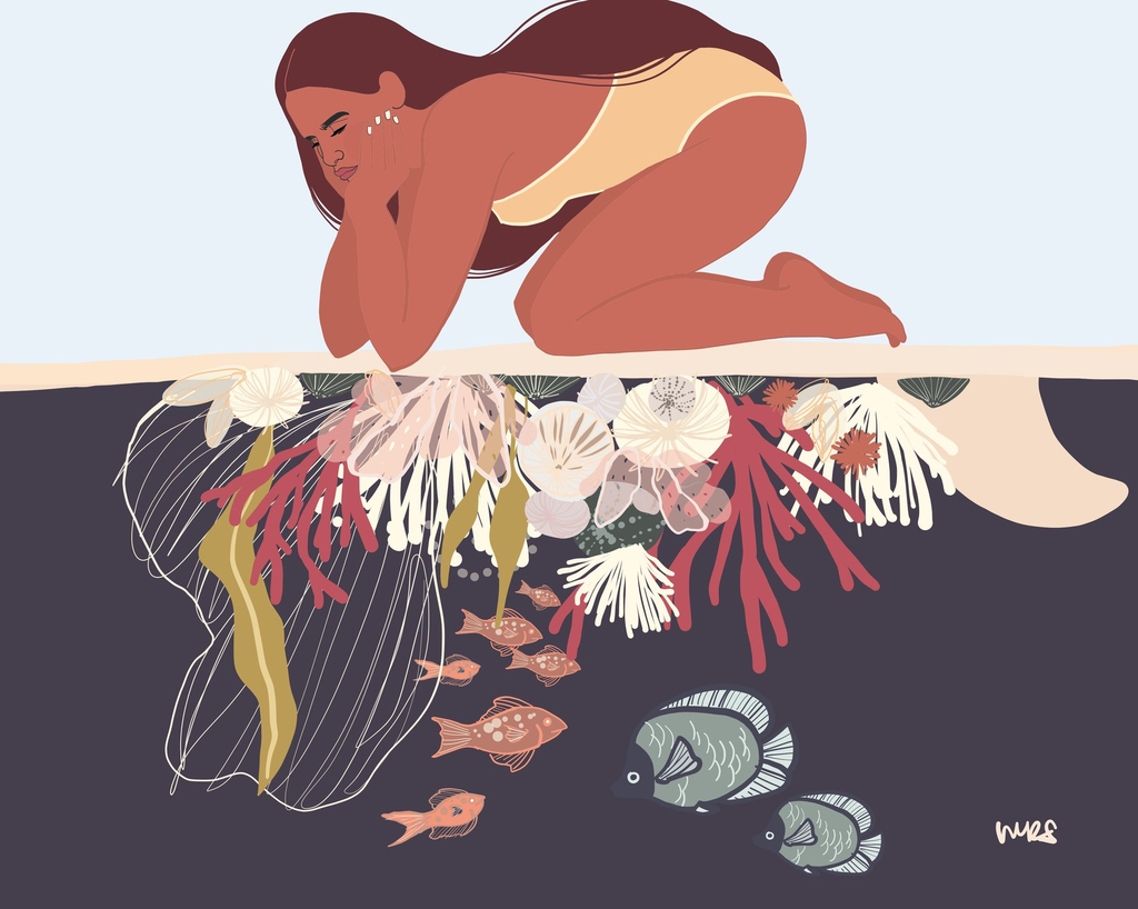 Margie Rice UNDER THE SEA - 8X10 MATTED PRINT