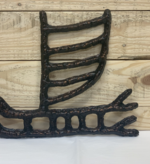 Scott Green DOUBLE HULL CANOE, ALUMINUM WALL HANGING, APPROX. 18” X 14.5”