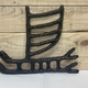 Scott Green DOUBLE HULL CANOE, ALUMINUM WALL HANGING, APPROX. 18” X 14.5”