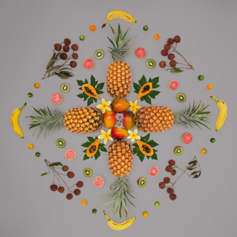 Lola Pilar CHINATOWN FRUIT SALAD, 16X16 MATTED PHOTO PRINT
