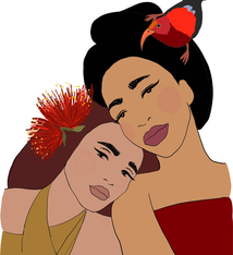 Margie Rice HANAI SISTER- 8X10 MATTED PRINT