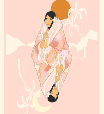 Margie Rice THE DAY NIGHT MIRAGE- 11X14 MATTED PRINT