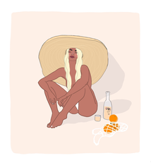 Margie Rice SUN WORSHIP- 12X12 MATTED PRINT