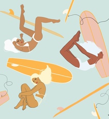 Margie Rice THE BEAUTIFUL WIPEOUT- 12X12 MATTED PRINT