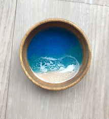 Marr Art Works 4” ROUND RESIN WOOD DISH