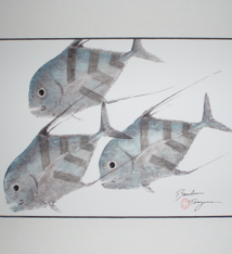 Brandon Tengan KAGAMI TRIO - GYOTAKU PRINT - 11X14