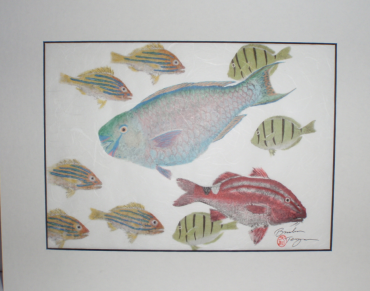 Brandon Tengan REEF'S EDGE II - GYOTAKU PRINT - 11X14