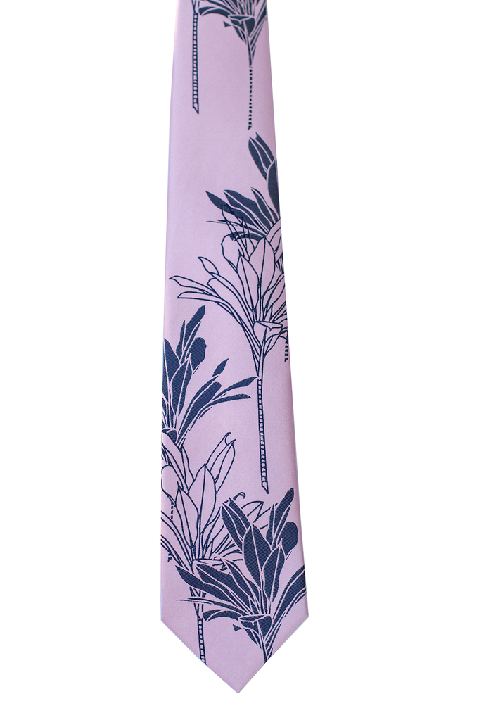 Pineapple Palaka Ti Plant - Pink Modern Necktie