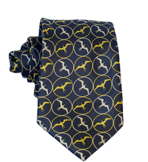 Pineapple Palaka Iwa Black/Gold Modern Necktie