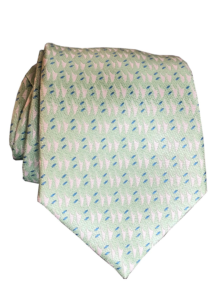 Pineapple Palaka Hawaiian Voyage: Mint Modern Necktie
