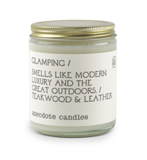 Anecdote Candles Glamping (Teakwood & Leather) Glass Jar Candle (7.8oz Glass Jar)