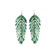 Misha Lam EARRINGS: BANANA LEAF GREEN GF